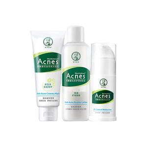 Набор средств для ухода за кожей против акне: тоник, лосьон и очищающее средство успокаивающий увлажняющий 45g+100g+150ml Mentholatum
