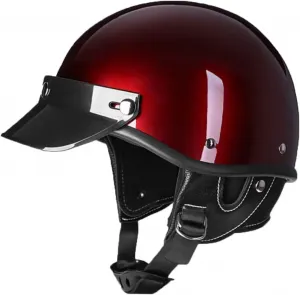 Классический мотоциклетный полушлем для мужчин и женщин, ретро-шлем для мотокросса, сертифицированный DOT ECE, винтажный шлем для мотоциклистов, круизеров, мопедов и реактивных самолетов, размер B, X-Large STTTBD, b