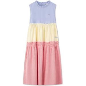 Tommy Hilfiger Платье Blue, Yellow и Pink в полоску с цветными блоками для детей 3-7 лет