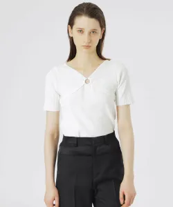 Вязаный пуловер с вырезами Loveless, цвет White