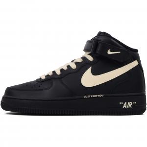 Nike Кроссовки Air Force 1 средней высоты, противоскользящие и износостойкие, для скейтбординга, унисекс, черный и белый