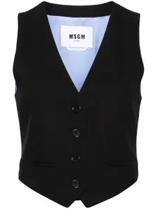 Жилет строгого кроя Msgm, черный