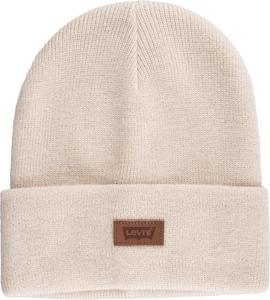 Мужская всесезонная шапка Levi's Hero Beanie из мягкой трикотажной ткани с манжетами, теплая и удобная на каждый день, Cream Solid