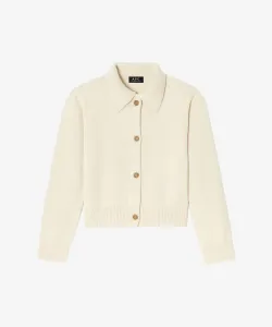 Кардиган с воротником-поло