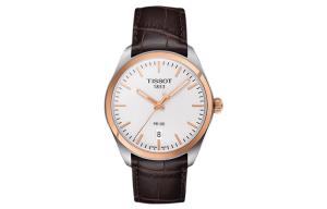 Часы мужские кварцевые PR100 Collection 39 мм серебристый циферблат корпус из нержавеющей стали кожаный ремешок TISSOT