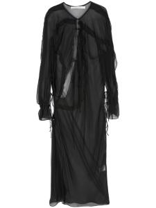 Christopher Esber платье миди Bias Concave, черный