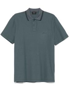 Brioni рубашка поло из ткани пике, зеленый