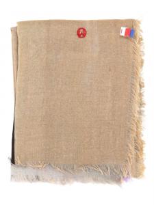 Шарф TALKING WALLS из смесового шелка, коричневый