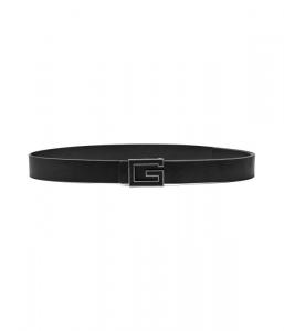 Ремень кожаный Guess H30 двусторонний, черный