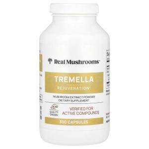 Тремелла, порошок экстракта грибов, 300 капсул Real Mushrooms