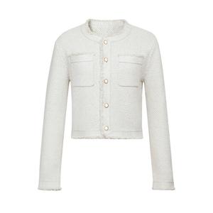 Маленький вязаный жакет Deep Breath с бахромой, сакура