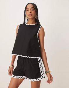 Шорты Nobody's Child rik rak racer detail черного цвета