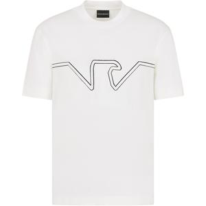 Футболка Asv Heavyweight с вышитым логотипом EMPORIO ARMANI, белый