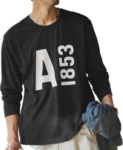 Футболка с длинным рукавом из органического хлопка, унисекс, для взрослых Aigle, черный