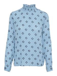 Блузка Kaffe Blouse Amber, темно-синий/светло-синий