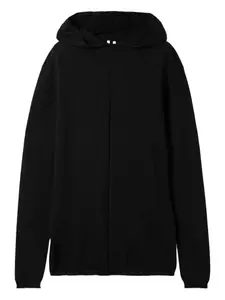 Шерстяной свитер с капюшоном Rick Owens, черный