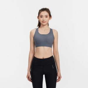 Женская спортивная футболка Decathlon 中强度运动内衣 - 裸感8字 - тёмно-серая