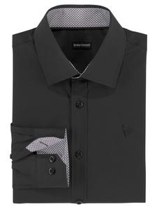 Рубашка с длинными рукавами черного цвета Bruno Banani