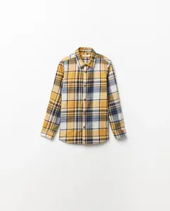 Фланелевая рубашка в клетку Sfera, горчичный