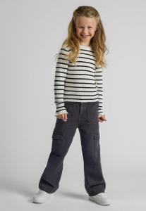 Кардиган MINOTI ROUND NECK AND FRILL, Cream Black/Off-White