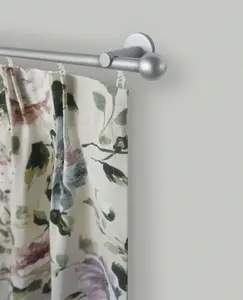 Карниз для штор GARESA "SEFRA", 1 направляющая, желаемая длина, комплект для штор, комплект внутренних направляющих, выдвижной, с шаровой концевой кнопкой 410 см, Ø16мм, цвет silberfarben