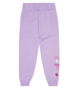 Хлопковые спортивные штаны с принтом Safety Pin Versace, фиолетовый