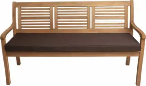 Подушка для скамейки 140×50×7 см, коричневая - Подушка для сиденья садовой скамейки со съемным чехлом, удобная обивка для улицы и террасы, подушка для сиденья на 2-3 человека Setgarden