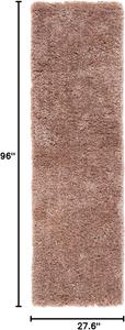 SAFAVIEH New Orleans Shag Collection ковер-дорожка 69 x 244 см,, Dark Beige, ручной работы, идеально подходит для помещений с высокой проходимостью в гостиной, спальне (SG532T)