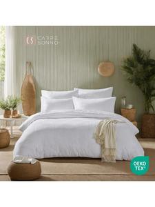 Carpe Sonno Постельное белье из жатой ткани белого цвета