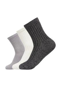 Носки COMMA, Light grey/mottled black/Wool white