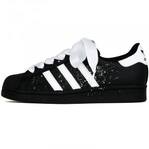 Adidas Originals SUPERSTAR Starry Sky, Ribbon, износостойкие низкие кроссовки для скейтбординга, унисекс, черно-белые