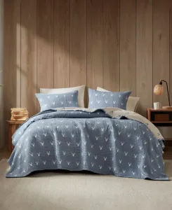 Комплект из 3 предметов Keystone Matelasse (покрывало), размер Full/Queen Woolrich, синий