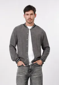 Вельветовая куртка-бомбер в университетском стиле Pier One, Grey