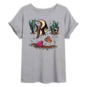 Футболка оверсайз для детей "В поисках Немо" с Джиллом Disney / Pixar, серый