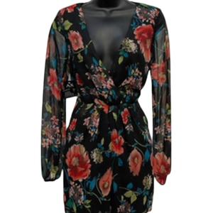 Комбинезон с поясом черного цвета Multi Ax Paris