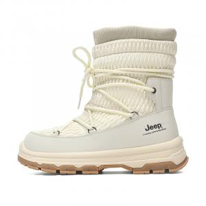 Зимние ботинки Jeep комбинированные со шнуровкой, белый
