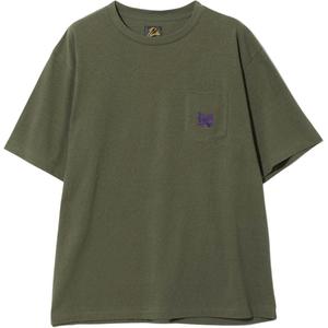 Футболка с карманом и коротким рукавом Needles, зеленый