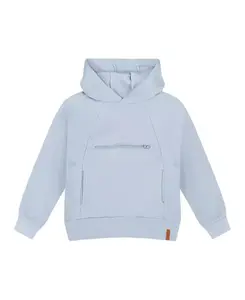 Детская флисовая толстовка с капюшоном и карманом на молнии - для малышей. Deux Par Deux, синий