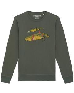 Свитер Watapparel Sweatshirt Gnome Footprint, хаки