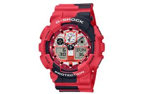 Часы Casio G-Shock Analog-Digital GA-100 Series, арт. GA-100JK-4ADR, красный