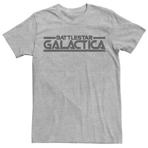 Мужская футболка с логотипом Battlestar Galactica Silver Title Licensed Character