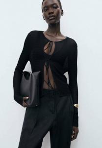 Кардиган Mango WITH TIES, Black