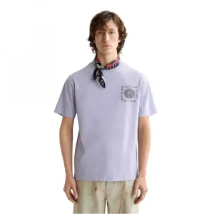 Футболка с коротким рукавом Scotch & Soda Relaxed Fit Washed Artwork, фиолетовый