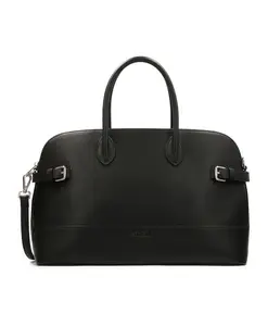 Кожаная сумочка с ремешками по бокам Kazar, черный