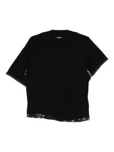 Футболка с принтованной отделкой Undercover, черный