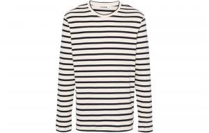 Полосатый свитшот с длинным рукавом JIL SANDER, айвори белый