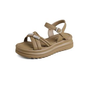 Puppytown Римские сандалии женские хаки, цвет Khaki