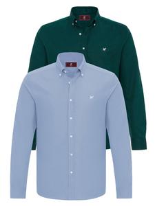 Рубашка обычного кроя на пуговицах Williot, цвет Blue/Green