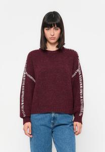 Джемпер JDY JDYZOEY LIFE ON STITCH NOOS, Maroon Banner/Birch/Purple