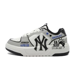 MLB Стильные устойчивые к истиранию низкие кроссовки для скейтбординга Unisex серый белый